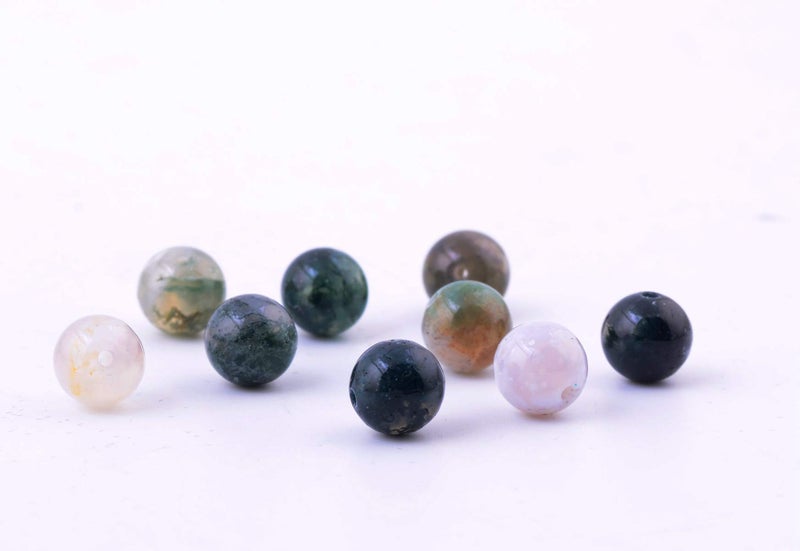 Cmidy Natural Stone Beads 100pcs 10mm India Agate Round Genuine Real Stone Beading Loose Gemstone Hole Size 1mm DIY Smooth Beads for Bracelet Necklace Earrings Jewelry Making (India Agate, 10mm) - Image 3